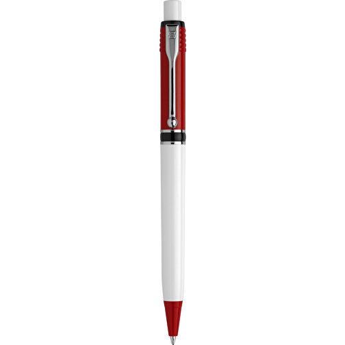 Kugelschreiber Raja Colour Hardcolour , rot / weiß, ABS & Metall, 14,00cm (Länge), Bild 1