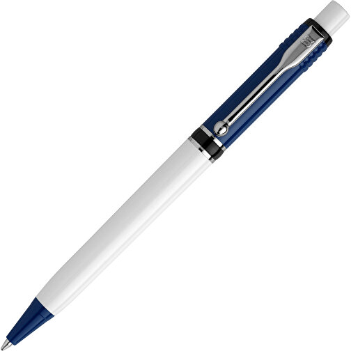 Kugelschreiber Raja Colour Hardcolour , dunkelblau / weiß, ABS & Metall, 14,00cm (Länge), Bild 2