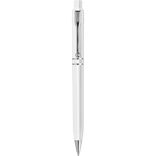 Kugelschreiber Raja Chrome Hardcolour , weiß, ABS & Metall, 14,00cm (Länge), Bild 1