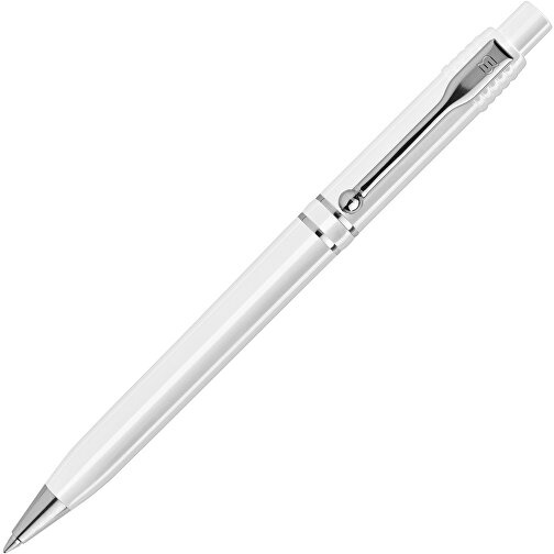 Kugelschreiber Raja Chrome Hardcolour , weiß, ABS & Metall, 14,00cm (Länge), Bild 2