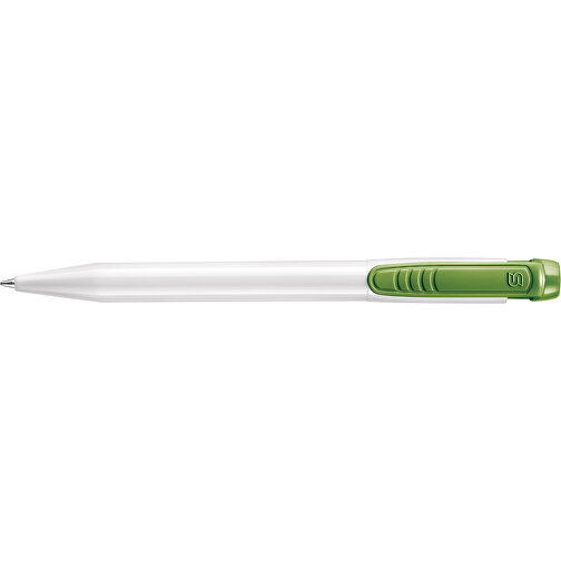 Kugelschreiber Pier Hardcolour , weiss / grün, ABS, 13,60cm (Länge), Bild 3