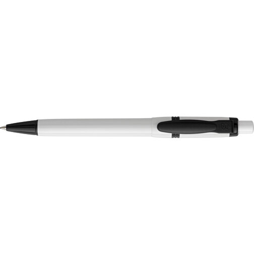 Kugelschreiber Olly Hardcolour , weiß / schwarz, ABS, 13,80cm (Länge), Bild 3