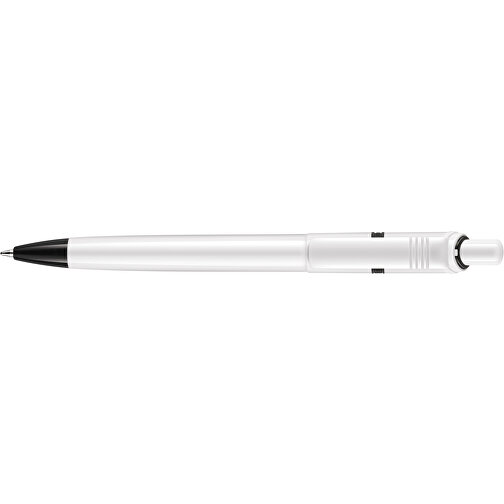Kugelschreiber Ducal Hardcolour , weiss / schwarz, ABS, 13,80cm (Länge), Bild 3