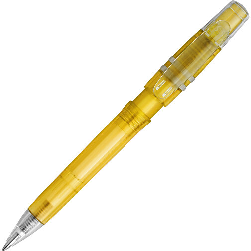 Kugelschreiber Nora Clear Transparent , transparent gelb, ABS, 14,00cm (Länge), Bild 2