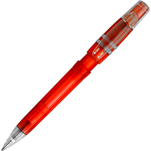 Kugelschreiber Nora Clear Transparent , transparent rot, ABS, 14,00cm (Länge), Bild 2