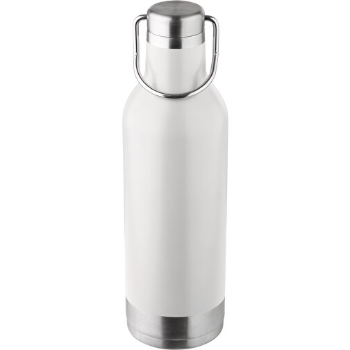 Edelstahl-Isolierflasche 400ml , weiß, Edelstahl, 25,50cm (Höhe), Bild 1