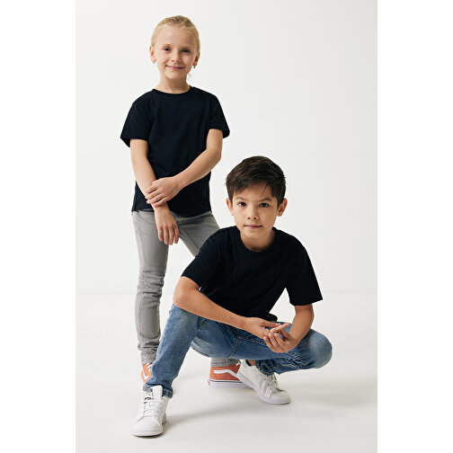 Iqoniq Koli Kids T-Shirt Aus Recycelter Baumwolle , schwarz, 30% recycelte und 70% biologische Baumwolle, 34, 42,00cm x 0,50cm (Länge x Höhe), Bild 3