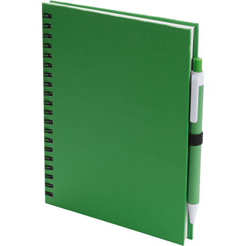 Notizbuch Koguel , grün, Reclycling Pappe, 15,00cm x 1,90cm x 18,20cm (Länge x Höhe x Breite), Bild 1