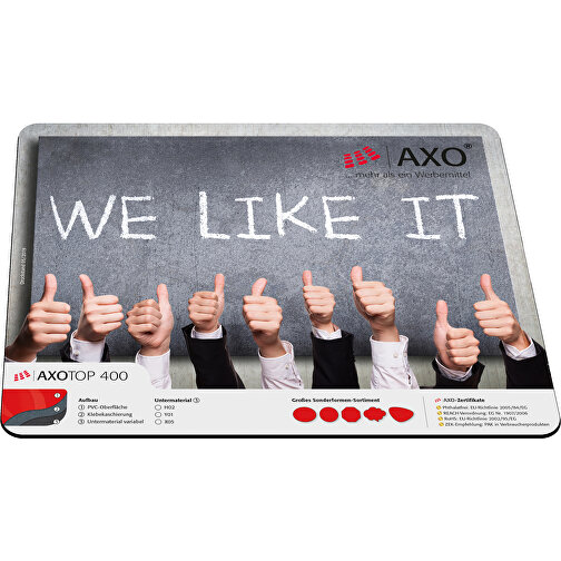 AXOPAD® Podklad na biurko AXOTop 500, 50 x 33 cm, prostokatny, grubosc 2,4 mm, Obraz 1