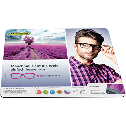 AXOPAD® Skrivbordsunderlägg AXOSoft 500, 50 x 33 cm rektangulärt, 2,5 mm tjockt, Bild 1