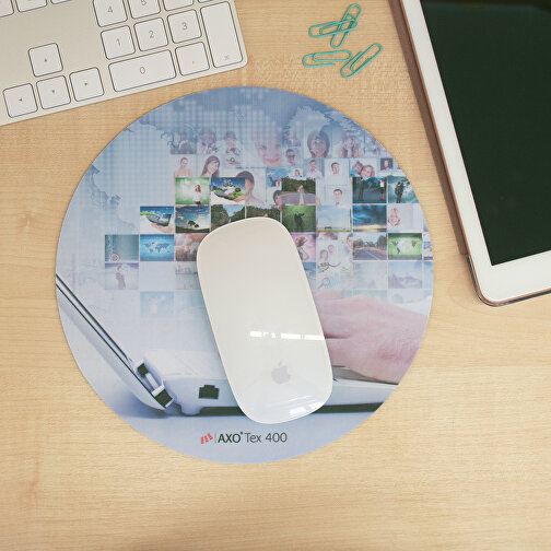 AXOPAD® Mousepad AXOTex 400, 21 Cm Rund, 1 Mm Dick , 4-C Euroskala, Polyestergewebe, Latexcompound strukturiert, 0,10cm (Höhe), Bild 5