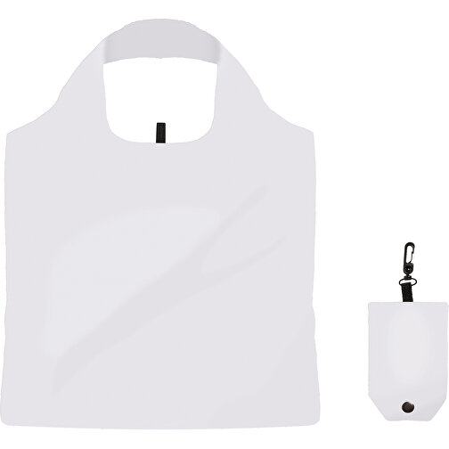 Full Color Faltbare RPET Einkaufstasche Mit Hülle , weiss, RPET, 50,00cm x 39,00cm (Höhe x Breite), Bild 6