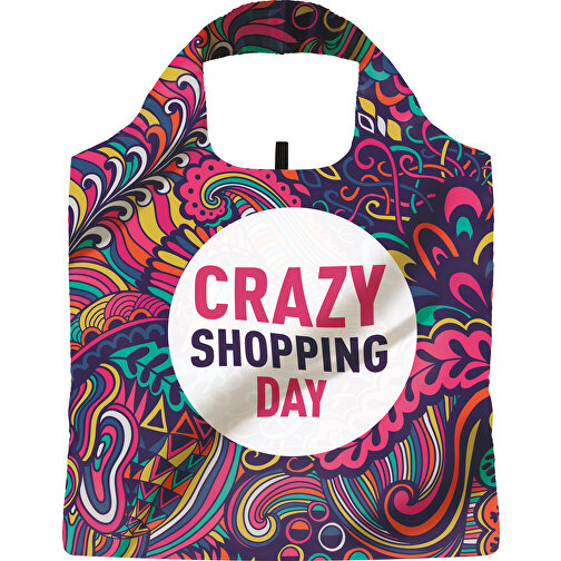 Full Color Faltbare Einkaufstasche Mit Hülle , weiss, Polyester, 50,00cm x 39,00cm (Höhe x Breite), Bild 2