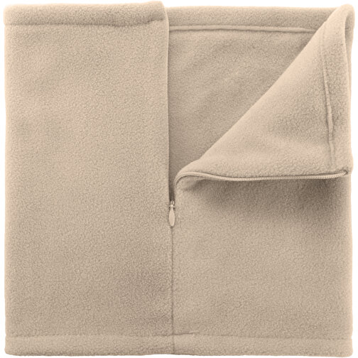 Nacken Wärmer Nostal , beige, Polar Fleece 200 g/ m2, 24,50cm x 25,50cm (Länge x Breite), Bild 1
