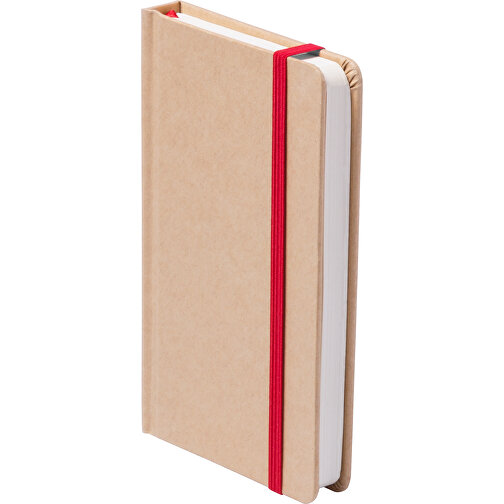 Notizblock Bosco , rot, Reclycling Pappe, 9,30cm x 1,50cm x 14,30cm (Länge x Höhe x Breite), Bild 1