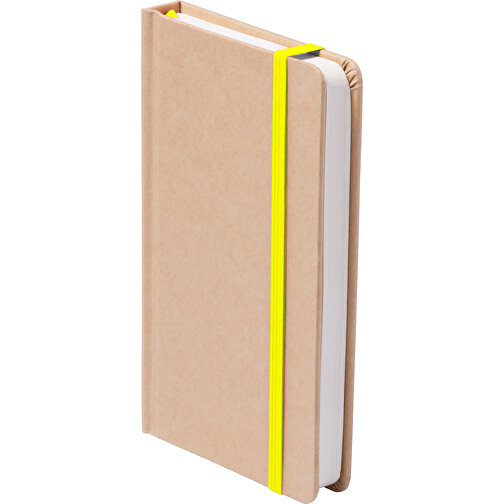 Notizblock Bosco , gelb, Reclycling Pappe, 9,30cm x 1,50cm x 14,30cm (Länge x Höhe x Breite), Bild 1