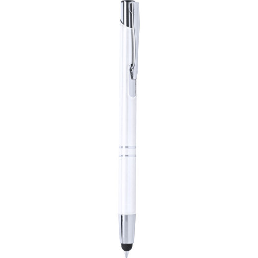 Kugelschreiber Pointer Mitch , weiß, Aluminium, 13,90cm (Breite), Bild 1