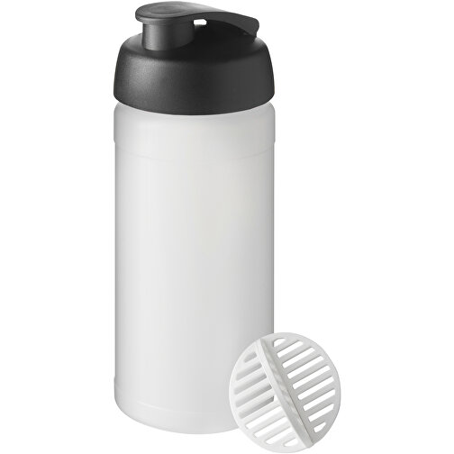 Baseline Plus 500 Ml Shakerflasche , schwarz / klar mattiert, HDPE Kunststoff, PP Kunststoff, PP Kunststoff, 18,50cm (Höhe), Bild 1