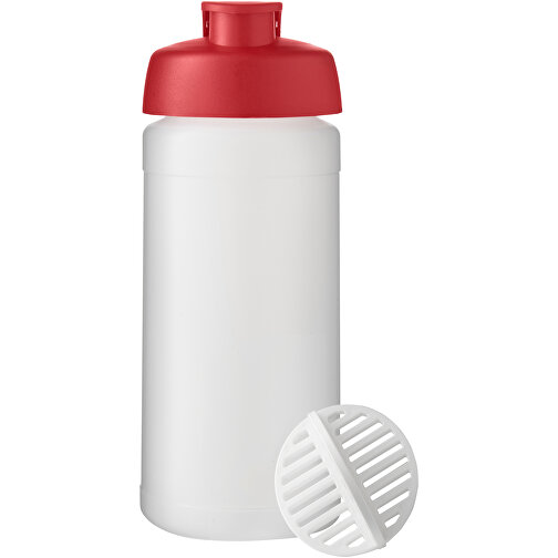 Baseline Plus 500 Ml Shakerflasche , rot / klar mattiert, HDPE Kunststoff, PP Kunststoff, PP Kunststoff, 18,50cm (Höhe), Bild 3
