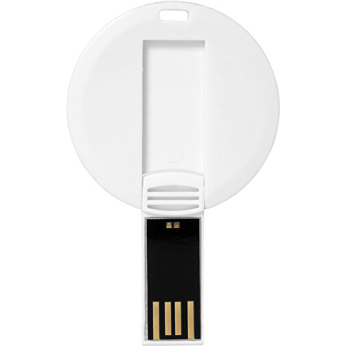Round Credit Card USB-Stick , weiss MB , 4 GB , Kunststoff MB , 0,10cm (Höhe), Bild 4