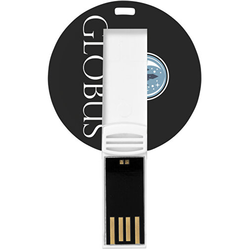 Round Credit Card USB-Stick , weiss MB , 1 GB , Kunststoff MB , 0,10cm (Höhe), Bild 3