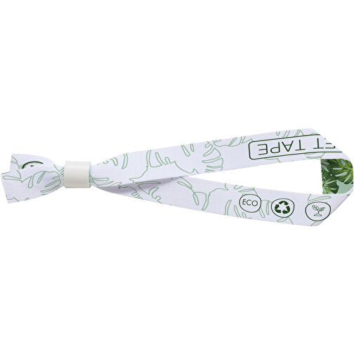 El Festival Armband Aus Recyceltem PET Kunststoff , Green Concept, weiß, Recyceltes Polyester, Kunststoff, 33,00cm x 1,50cm (Länge x Breite), Bild 1