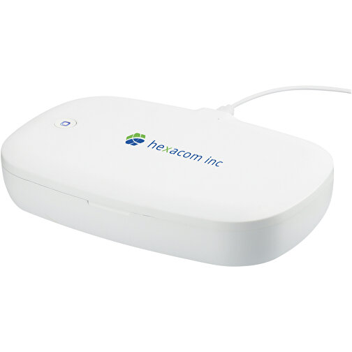 Capsule UV Smartphone Sterilisator Mit Kabellosem 5 W Ladepad , weiß, ABS Kunststoff, 20,40cm x 4,30cm x 12,60cm (Länge x Höhe x Breite), Bild 2