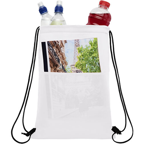 Oriole Kühltasche Mit Kordelzug 5L , weiss, 210D Polyester, 32,00cm x 43,00cm (Länge x Höhe), Bild 5