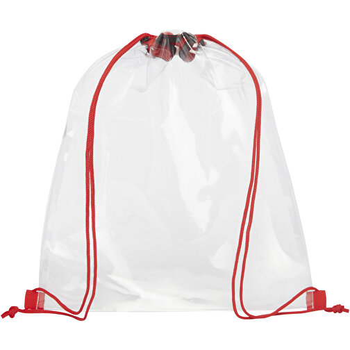 Lancaster Premium Sportbeutel 5L , rot / transparent klar, PVC, 33,00cm x 39,00cm (Länge x Höhe), Bild 3
