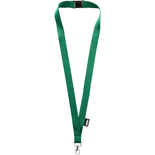 Tom Schlüsselband Aus Recyceltem PET Kunststoff Mit Sicherheitsverschluss , Green Concept, grün, Recycelter Kunststoff, 2,00cm x 45,00cm x 0,20cm (Länge x Höhe x Breite), Bild 1