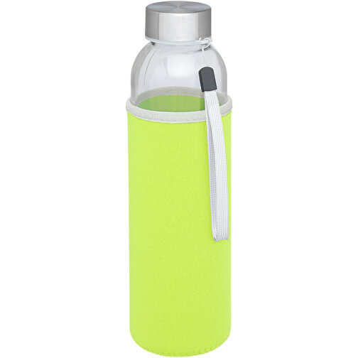 Bodhi 500 Ml Glas-Sportflasche , lindgrün, Glas, Neopren, Edelstahl, 22,10cm (Höhe), Bild 1