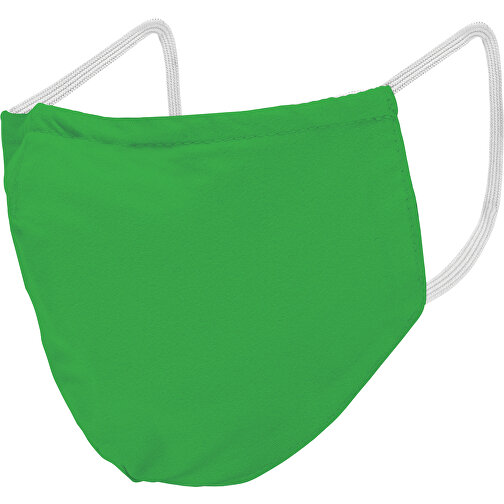 Mund-Nasen-Maske Deluxe , grün, Polyester, 21,00cm x 12,00cm (Länge x Breite), Bild 2