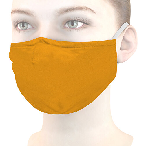 Mund-Nasen-Maske Deluxe , orange, Polyester, 21,00cm x 12,00cm (Länge x Breite), Bild 1