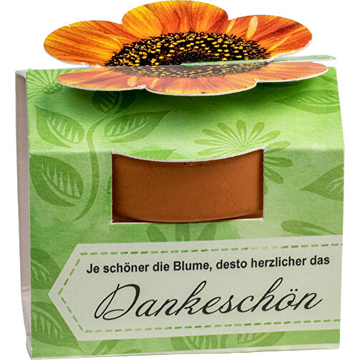 Tontöpfchen-Blume Mit Samen - Sommerblumenmischung , individuell, Saatgut,Papier,Ton,Erde, 4,00cm (Höhe), Bild 4