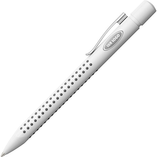 Grip 2010 Kugelschreiber Weiß , Faber-Castell, weiß, Kunststoff, 14,50cm x 1,70cm x 1,70cm (Länge x Höhe x Breite), Bild 2