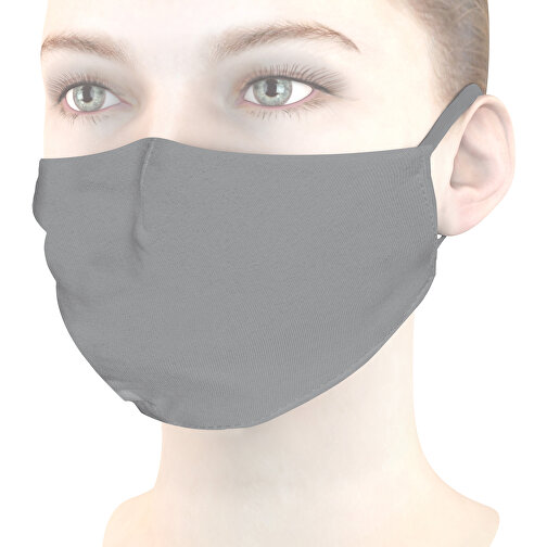 Mund-Nasen-Maske Deluxe , taupe, Baumwolle, 21,00cm x 12,00cm (Länge x Breite), Bild 1