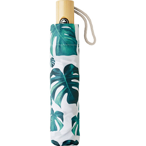 Gefalteter Full Color (Foto) Regenschirm , weiß, Pongee, 55,00cm (Höhe), Bild 2