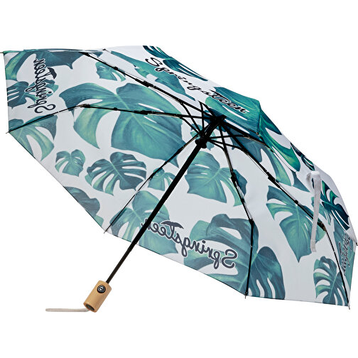 Gefalteter Full Color (Foto) Regenschirm , weiß, Pongee, 55,00cm (Höhe), Bild 3