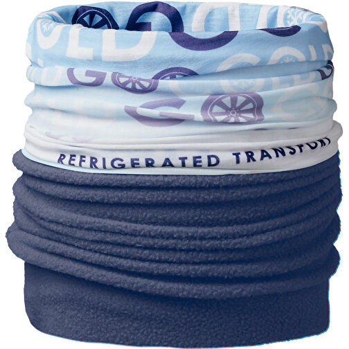 Multifunktions-Schal Mit Fleece , blau, Polyester, 70,00cm x 25,00cm (Länge x Breite), Bild 2