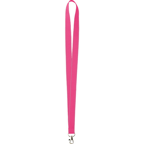 20 Mm Lanyard Mit Reflektierenden Fäden , rosa, Polyester, 90,00cm x 2,00cm (Länge x Breite), Bild 1