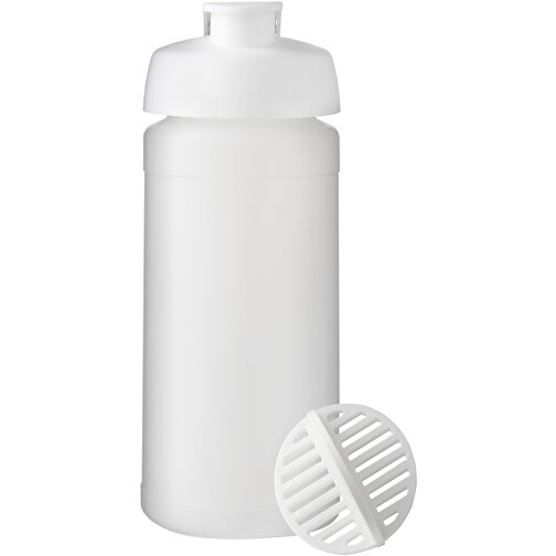 Baseline Plus 500 Ml Shakerflasche , weiss / klar mattiert, HDPE Kunststoff, PP Kunststoff, PP Kunststoff, 18,50cm (Höhe), Bild 3