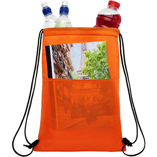 Oriole Kühltasche Mit Kordelzug 5L , orange, 210D Polyester, 32,00cm x 43,00cm (Länge x Höhe), Bild 5