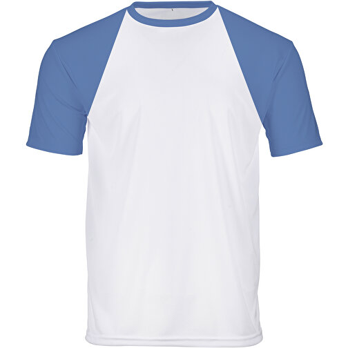 Reglan T-Shirt Individuell - Vollflächiger Druck , taubenblau, Polyester, L, 73,00cm x 112,00cm (Länge x Breite), Bild 1