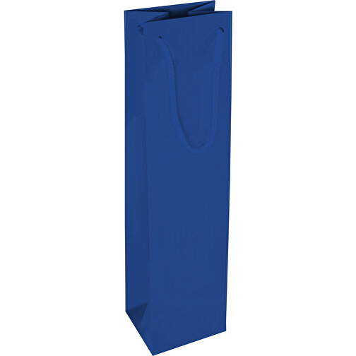 Tragetasche Classic 2, 10 X 9 X 40 Cm , blau, White Chrom Papier, 10,00cm x 40,00cm x 9,00cm (Länge x Höhe x Breite), Bild 2