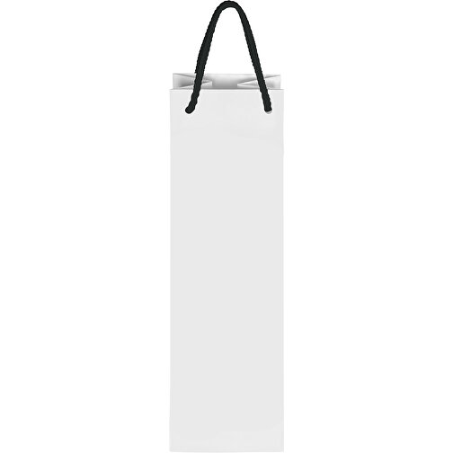 Tragetasche Classic 2, 10 X 9 X 40 Cm , dunkelgrau/weiß, White Chrom Papier, 10,00cm x 40,00cm x 9,00cm (Länge x Höhe x Breite), Bild 3