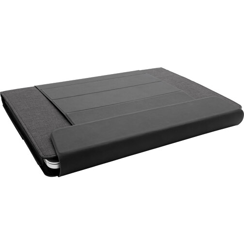 Fiko 2-in-1 Laptop-Sleeve Und Arbeitsplatz , schwarz, Polyester, PU, 36,90cm x 3,00cm x 28,00cm (Länge x Höhe x Breite), Bild 1