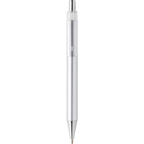 X8-Metallic-Stift, Silber , silber, ABS, 14,00cm (Höhe), Bild 2