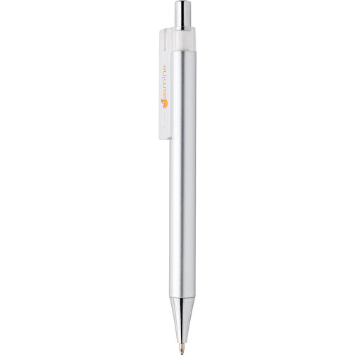 X8-Metallic-Stift, Silber , silber, ABS, 14,00cm (Höhe), Bild 4