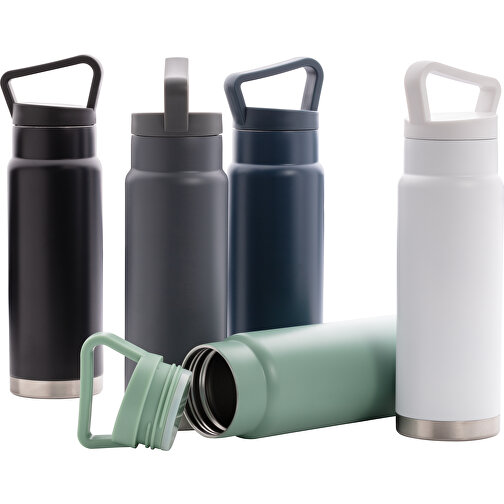 Auslaufsichere Vakuum-Flasche Mit Tragegriff, Weiß , weiß, Edelstahl, 28,30cm (Höhe), Bild 9
