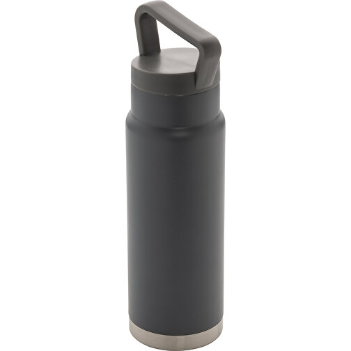 Auslaufsichere Vakuum-Flasche Mit Tragegriff, Grau , grau, Edelstahl, 28,30cm (Höhe), Bild 1